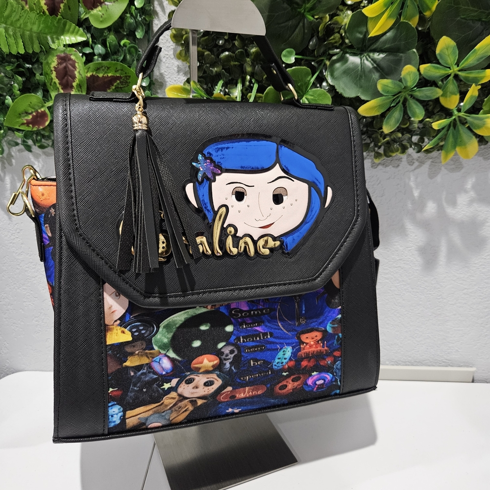 Charming Black and Multicolor Backpack - Picture 1 of 3